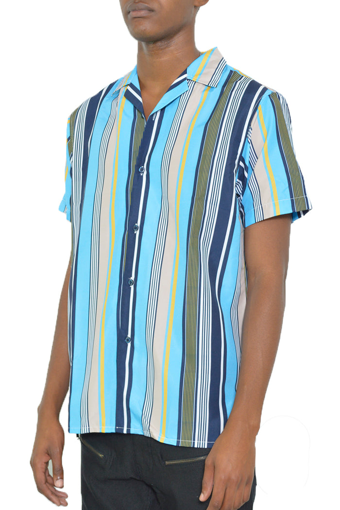 Latitude Striped Button Up