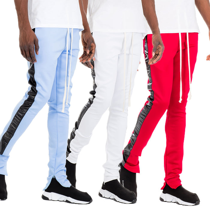 Leather Stripe Track Pant