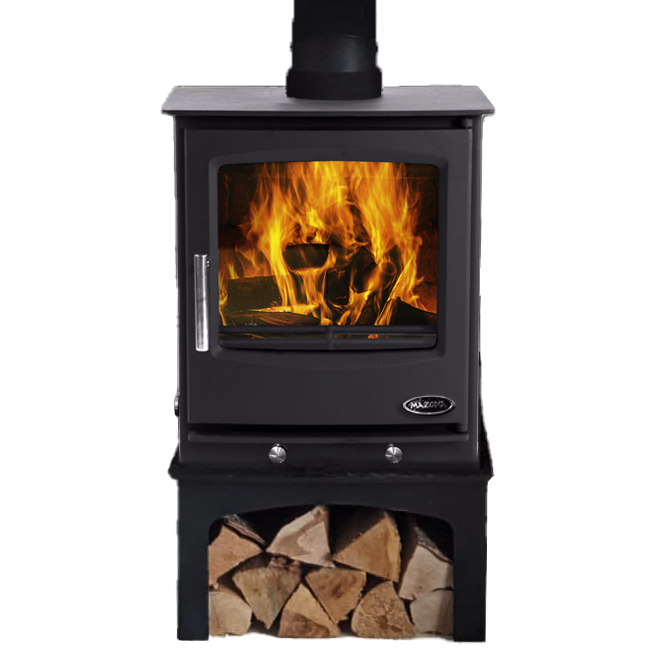 Log Store for Mazona Rye 5 kW & A05 Stove white background