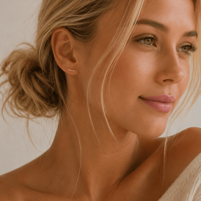 Long Bar Stud Earrings - Le Serey