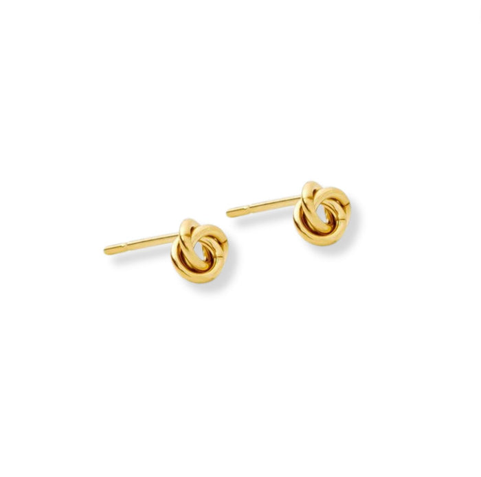 Love Knot Gold Earrings - Le Serey