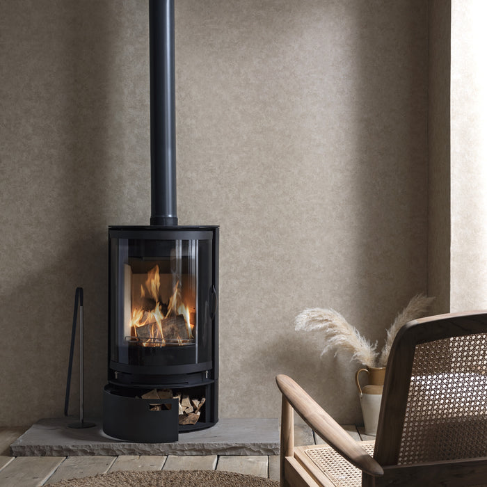 Hoxton stove with log store