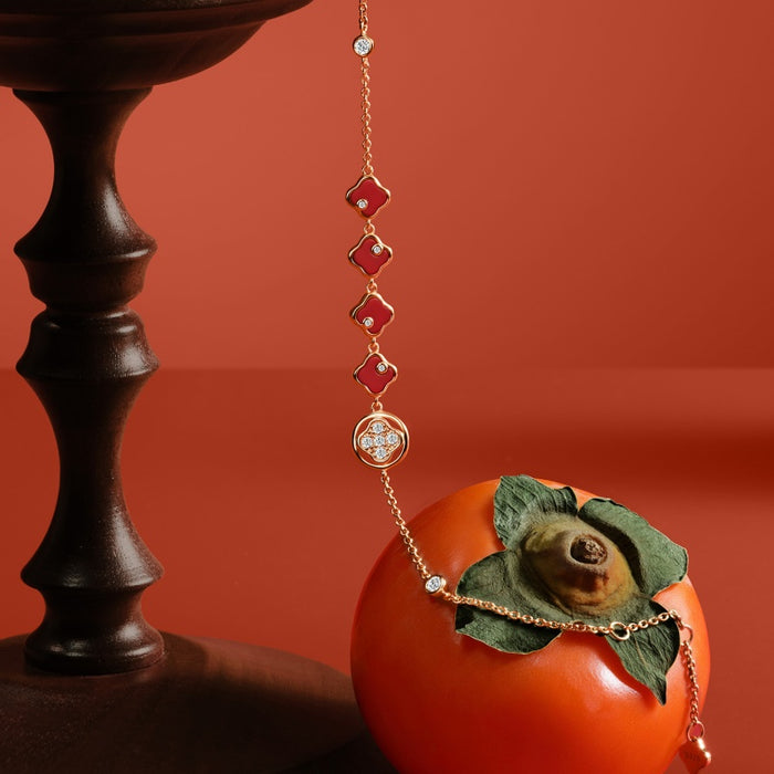 Lucky Persimmon Collection Women Bracelet - Koi Red - FIYTA