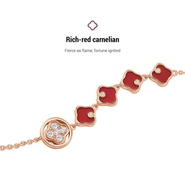Lucky Persimmon Collection Women Bracelet - Koi Red - FIYTA