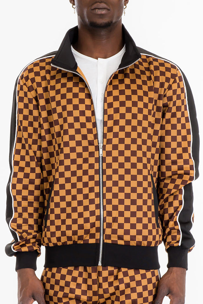 Mastermind Checkered Track Jacket