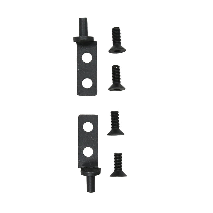 black Mazona Eco Albourne door hinge set in white background