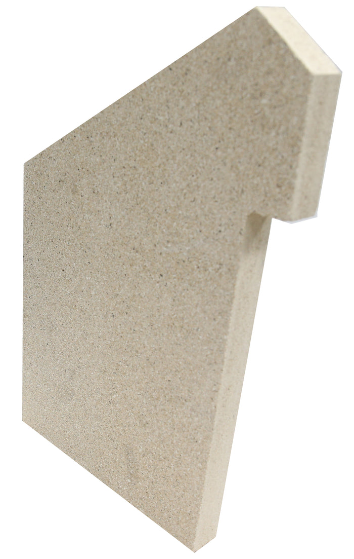 Mazona Eco Heatwave 5kW Left Brick  for multifuel stove on white background side way