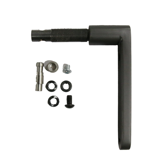 Black Mazona Heatwave door handle in white background