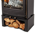 Log store for stove on white background