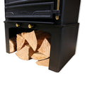 Mazona Warwick 8kW Logstore on white background with logs