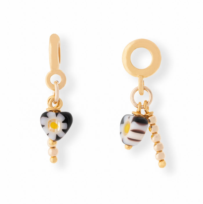 Millefiori + Gold Bar Charm - Le Serey
