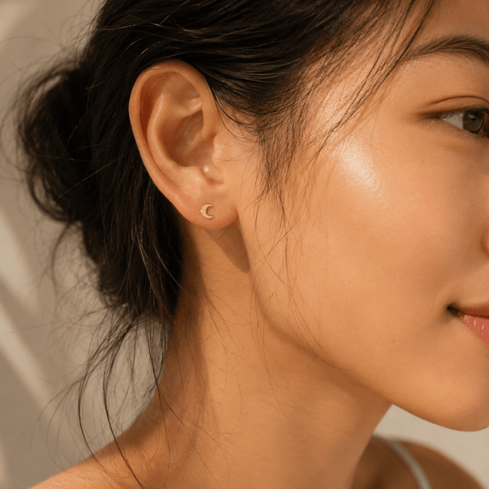 Moon Stud Earrings