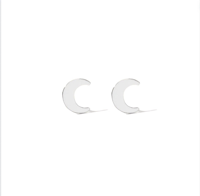 Moon Stud Earrings - Le Serey