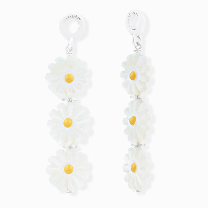 Mother of Pearl Daisy Stack Charm - Le Serey