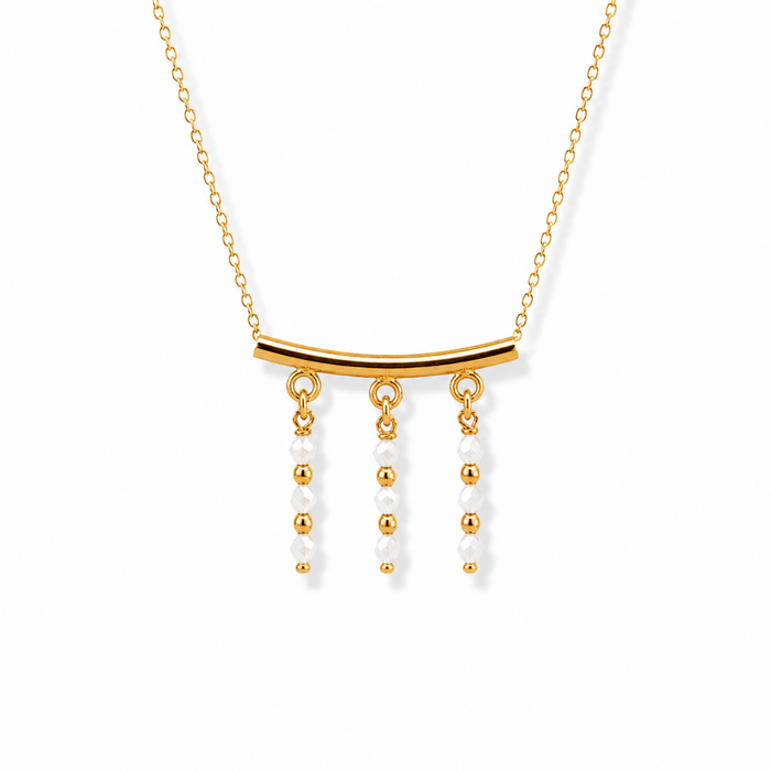 Mother of Pearl Fringe Necklace - Le Serey