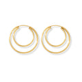 Gold Double Multi Loop Hoop Earrings - Le Serey