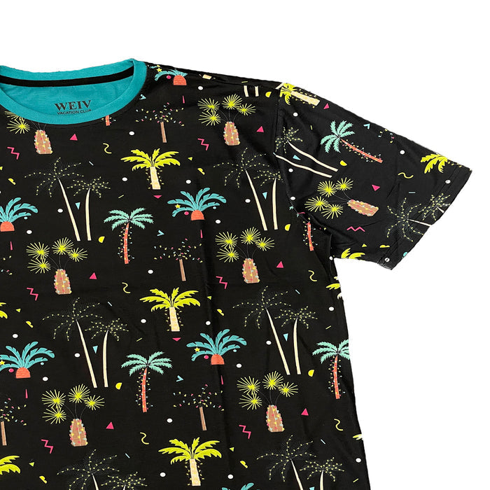 Neon Palm Print Tee