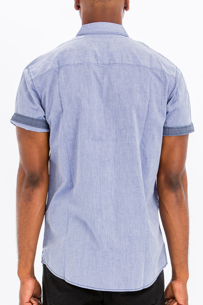 Nik Striped Stitch Button Up