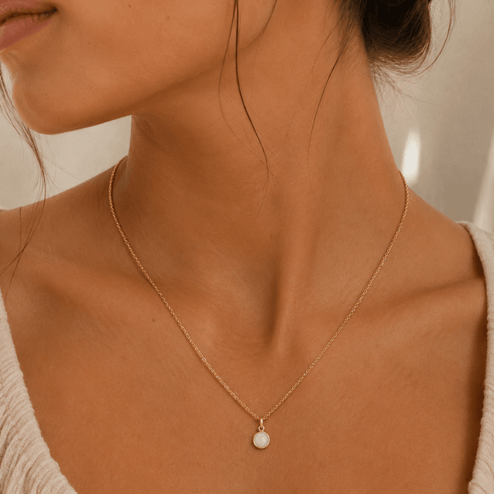 Opal Bezel Necklace