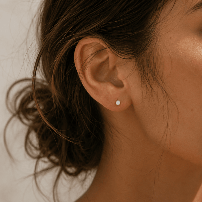 Opal Stud Earrings - Le Serey
