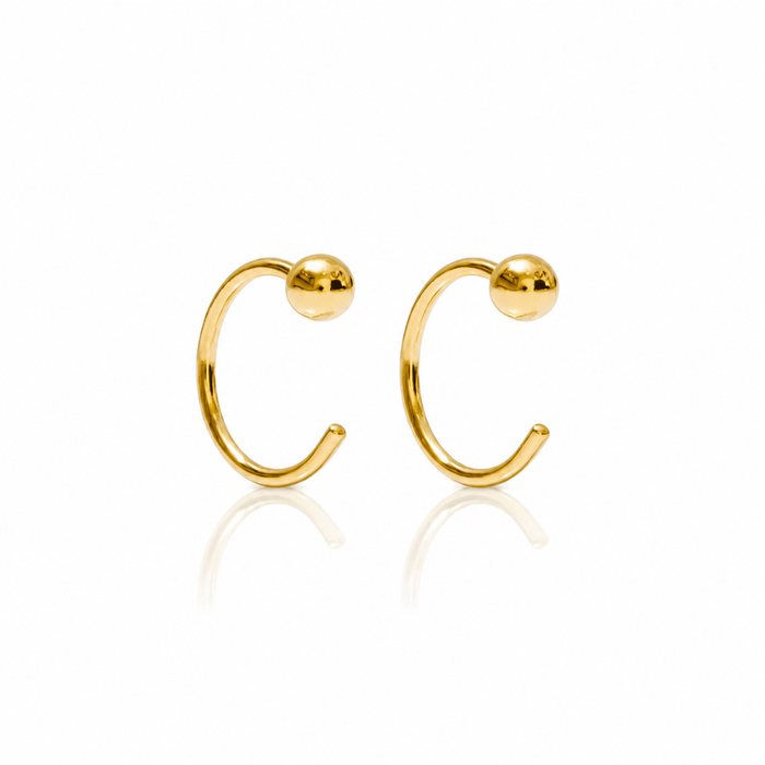 Gold Open Hoop Earrings