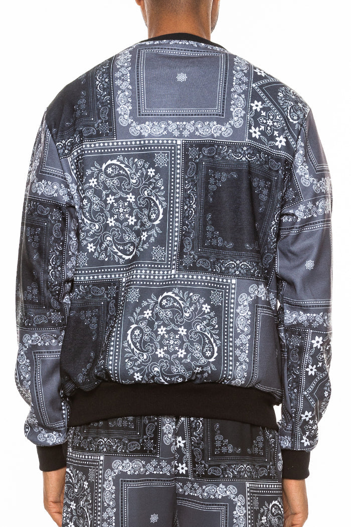 Paisley All Over Print Crewneck