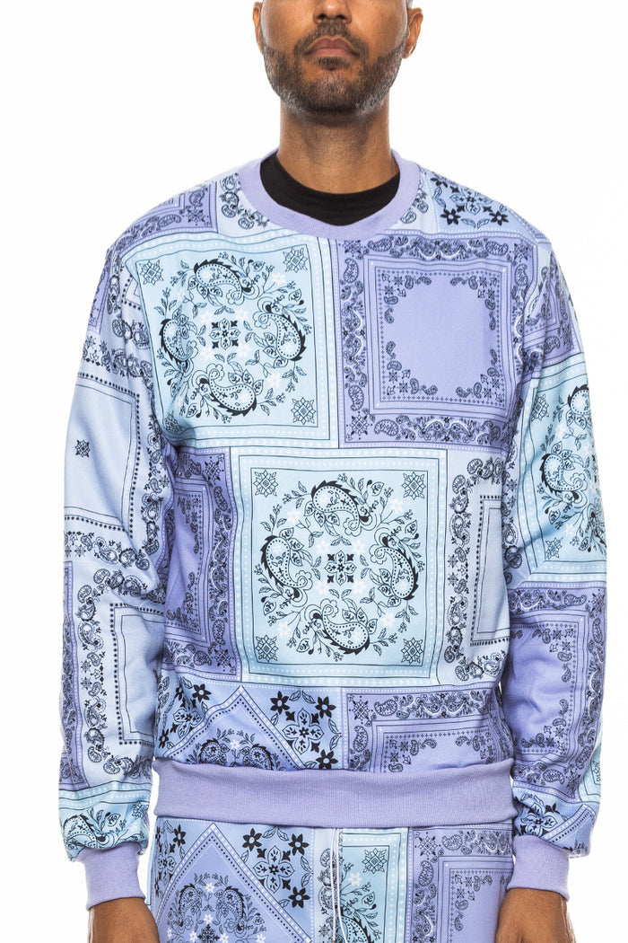 Paisley All Over Print Crewneck