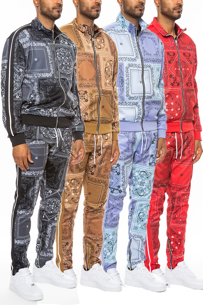 Paisley All Over Print Track Jacket Set