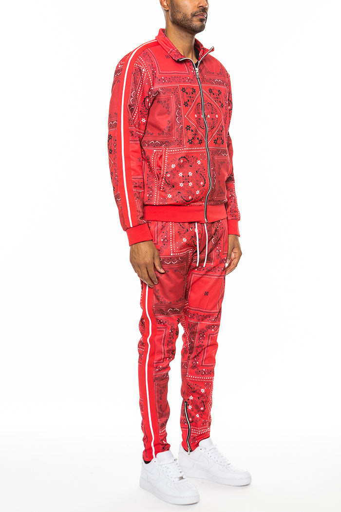Paisley All Over Print Track Jacket Set