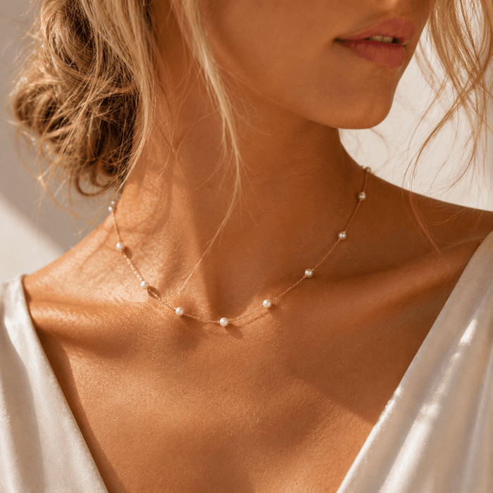 Pearl Station Necklace - Le Serey