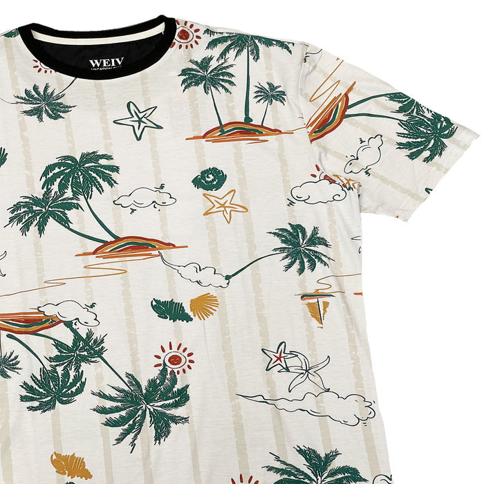 Pin Stripe Bay Print Tee