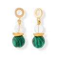 Quartz + Malachite Midi Tulip Charm - Le Serey
