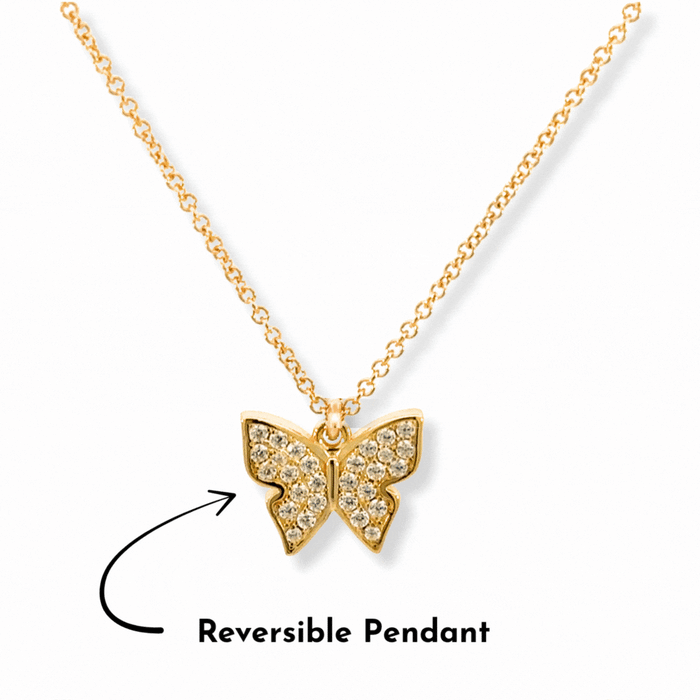 Reversible Butterfly Necklace