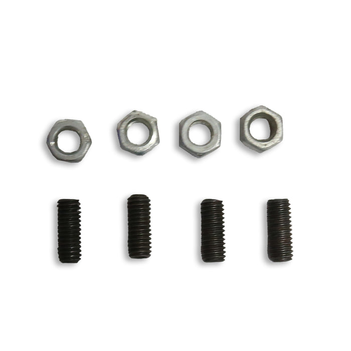 screw and bolt set on white background