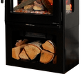 Small Log Store under electric log burner