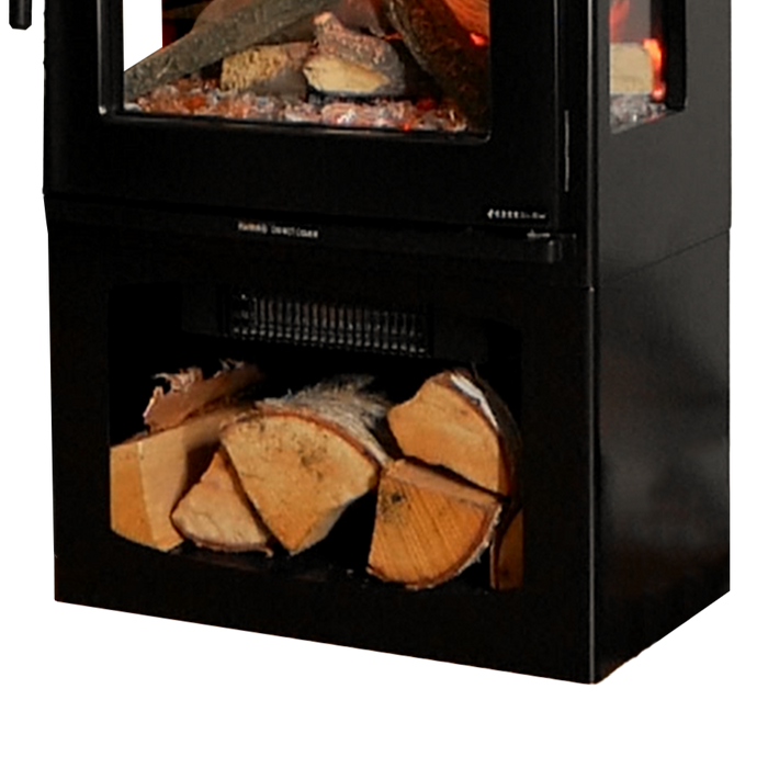 Small Log Store under electric log burner