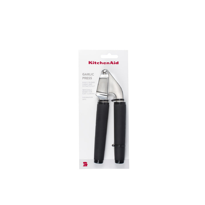 Soft Touch Stainless Steel Garlic Press Black