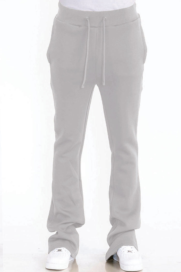 Solid Flare Stacked Track Pants