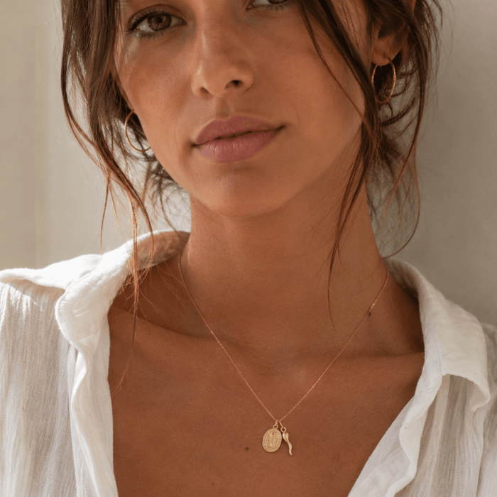 St. Christopher + Cornicello Necklace