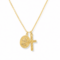 St. Christopher + Cross Charm Necklace - Le Serey