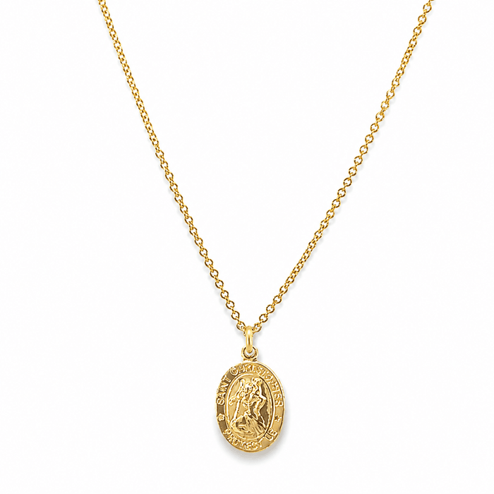 St. Christopher Mini Pendant Necklace - Le Serey