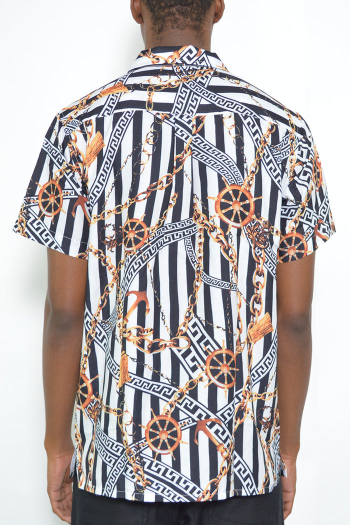 STATUS STRIPED SHORT SLEEVE SHIRT