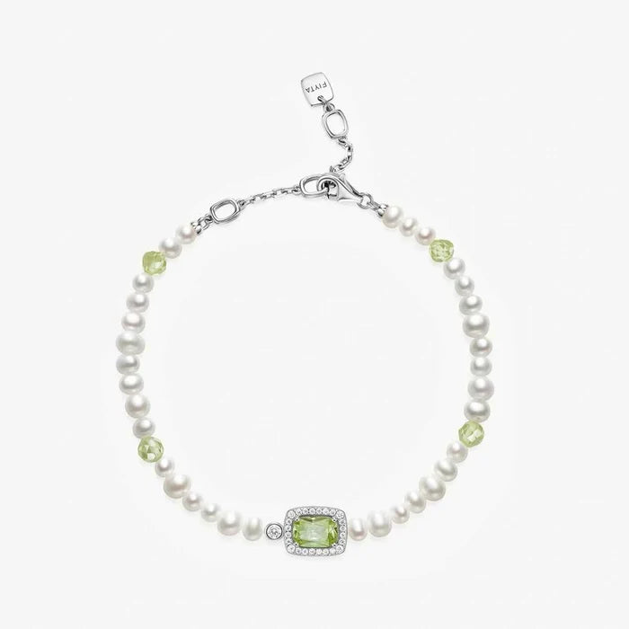 Sugar Cube Collection Women Pearl Bracelet - Mint Green