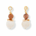 Sunstone + Natural Shell Tulip Charm - Le Serey