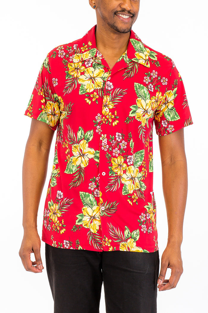 Tahiti Floral Button Up
