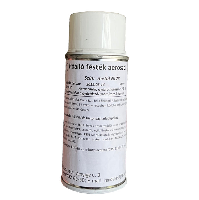 Thorma Grey Stove Paint 150mm on white background can spray paint