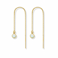 Threader Earrings + Opal Drop Charm - Le Serey