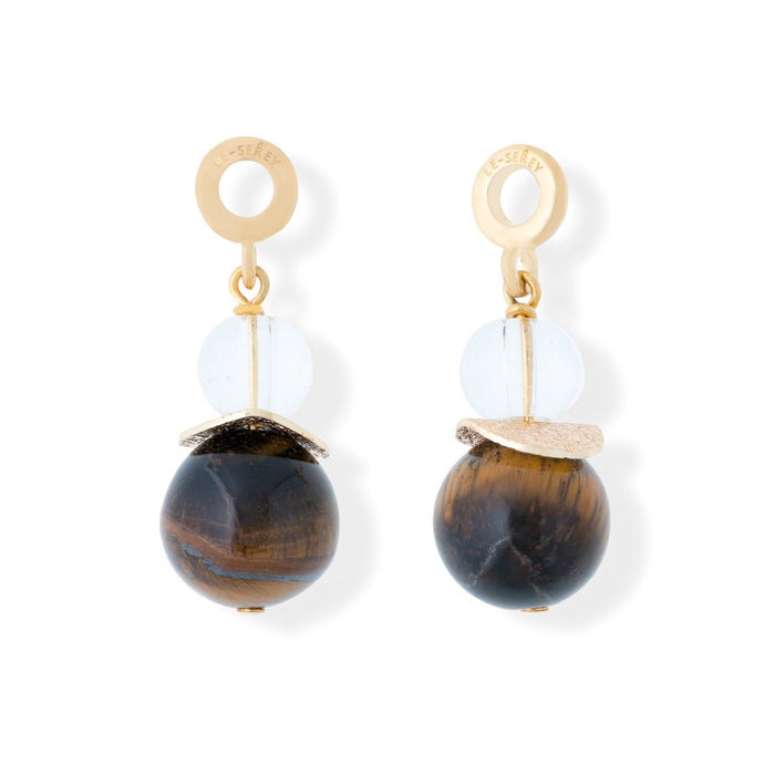 Tiger’s Eye + Glass Tulip Charm - Le Serey