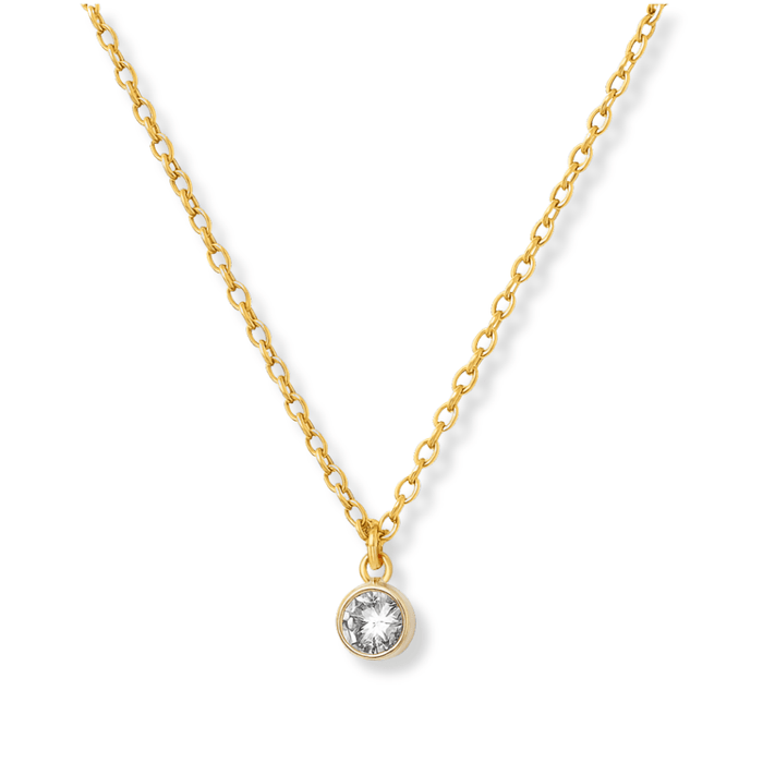 Tiny CZ Diamond Necklace - Le Serey