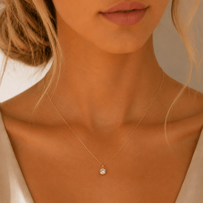 Tiny CZ Diamond Necklace - Le Serey